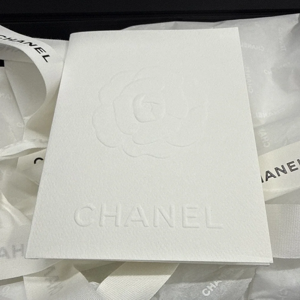 Chanel Magnetic Fold Empty Purse Storage Box Tissue 12X 8X 4.5 Small 1687